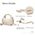 GELANNI – Veneta Bag for Women & Girls, Premium PU Handbag, Comes with Adjustable & Detachable Gold Chain, An Ideal Gift for Female -Off White